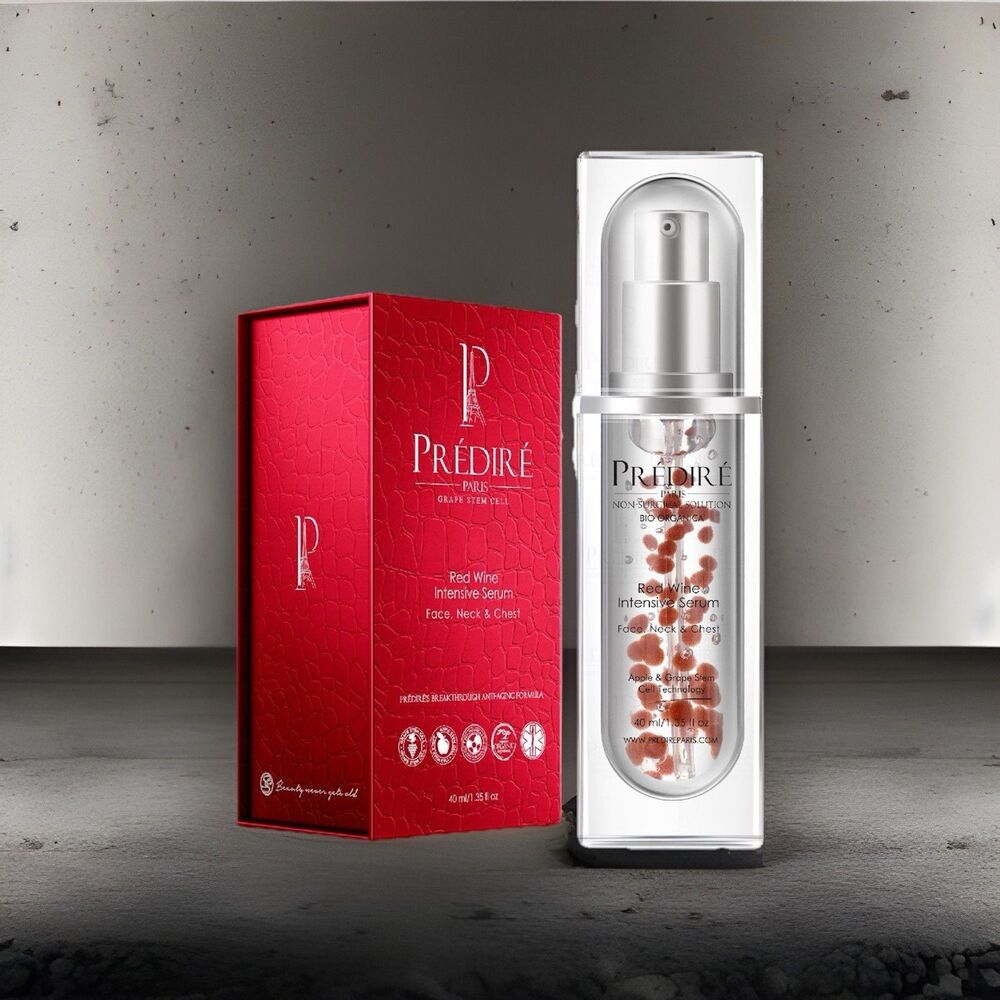 Predire Paris Red Wine Intensive Serum Face Neck Chest 1.35oz 40mL New